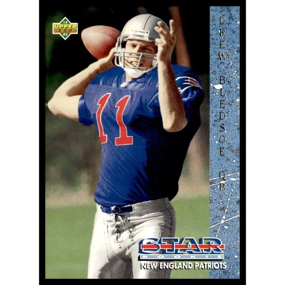 1993 Upper Deck #11 Drew Bledsoe New England Patriots Rookie Football Card